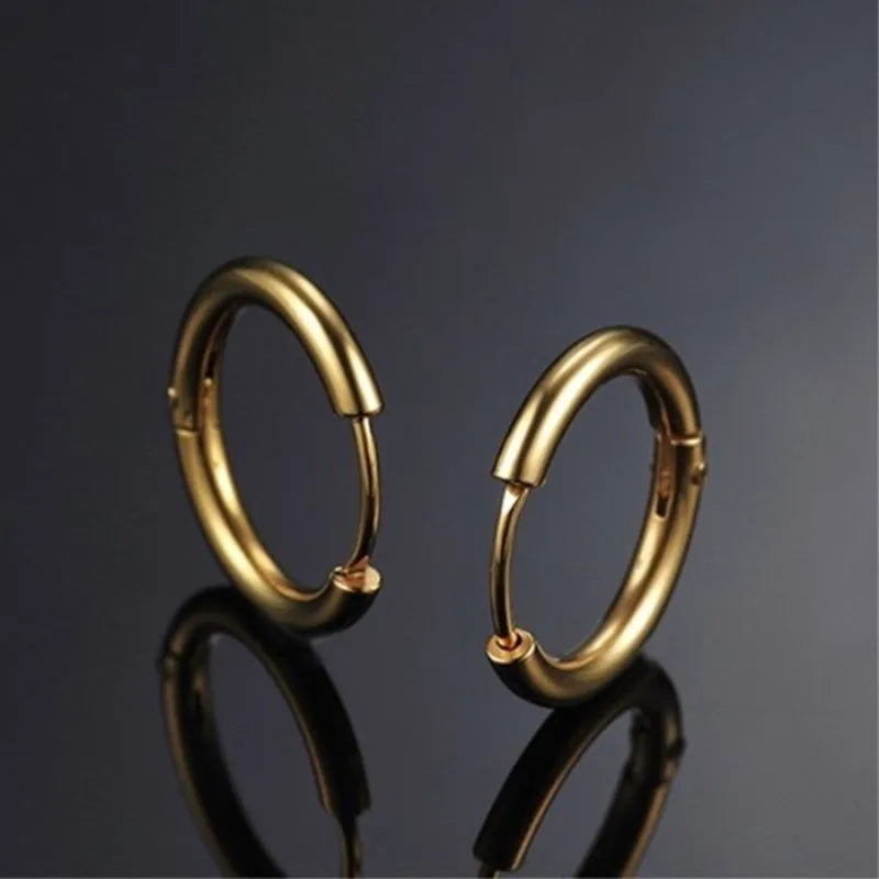 8/10/12/14/16/18/20mm Edelstahl Huggie Creolen für Damen Herren