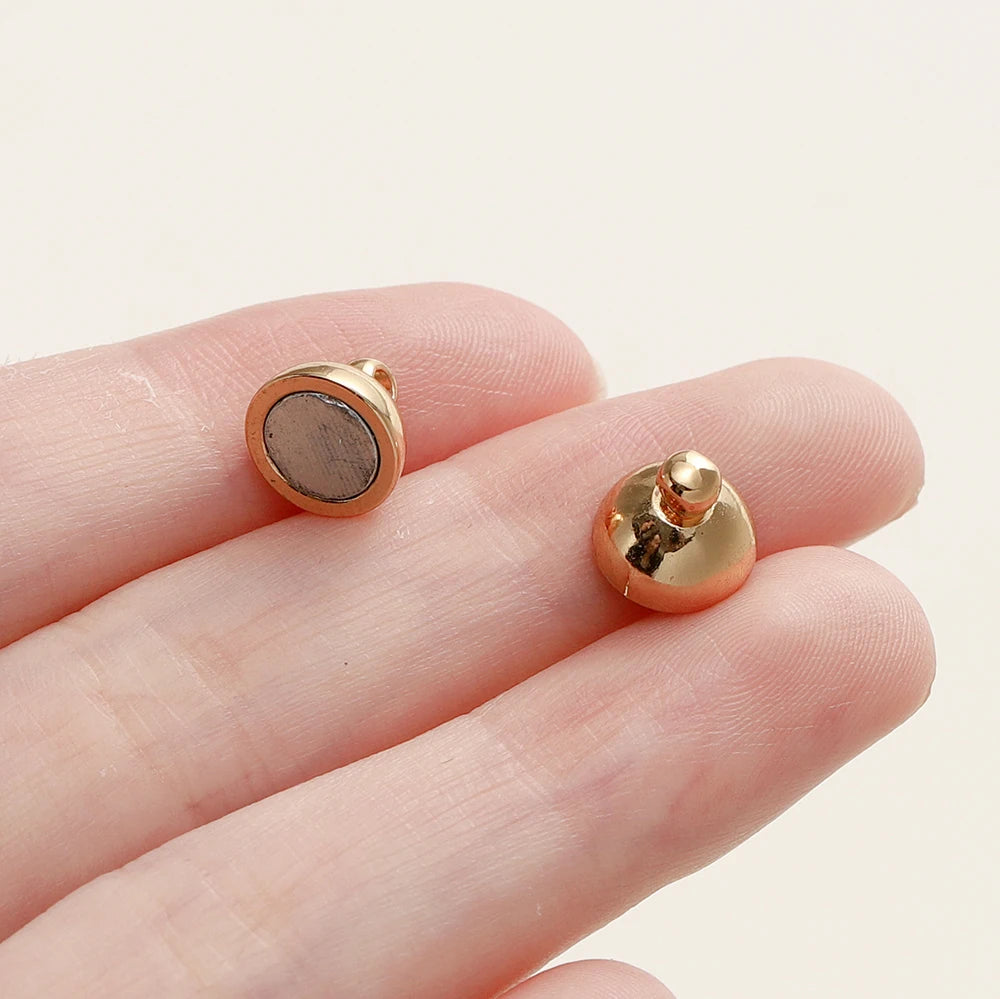 4/6 Stück/Packung 8*14MM 14K/18K Vergoldetes Messing Magnetverschluss Perlen für handgemachten DIY Schmuckzubehör