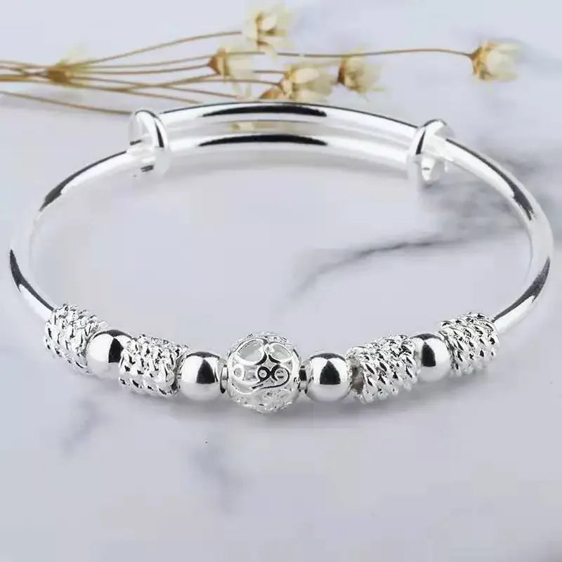 Charms 925 Sterling Silber Luxus Glücksperlen Armbänder Armreifen für Frauen Mode Klassische Party Hochzeit Schmuck Verstellbar