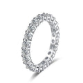 NeeTim 3mm Diamantring für Damen, Moissanit, Sterlingsilber 925 mit Weißgold-Beschichtung, Ehering, Verlobungsband, Luxusringe
