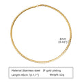 Choker Neck Cuff for Women, Open Collar Choker Torques Necklace Adjustable ,Simple Stainless Steel Jewelry
