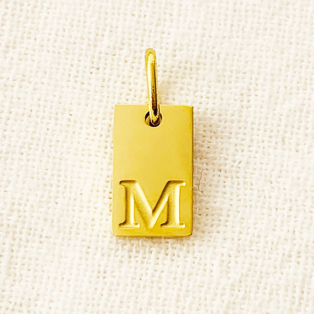 10 STÜCK Alphabet Charm Anhänger für Halsketten Edelstahl Schmuck DIY Gravur Buchstaben Zubehör Damen Modeschmuck