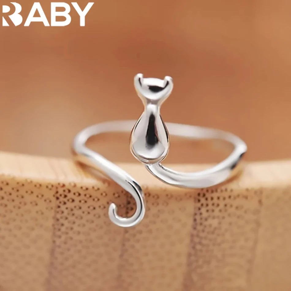 925 Sterling Silber Katzenringe Für Frauen Verlobung Luxus Designer Schmuck Weibliche Angebote Mit Kostenlosem Versand URBABY Schmuck