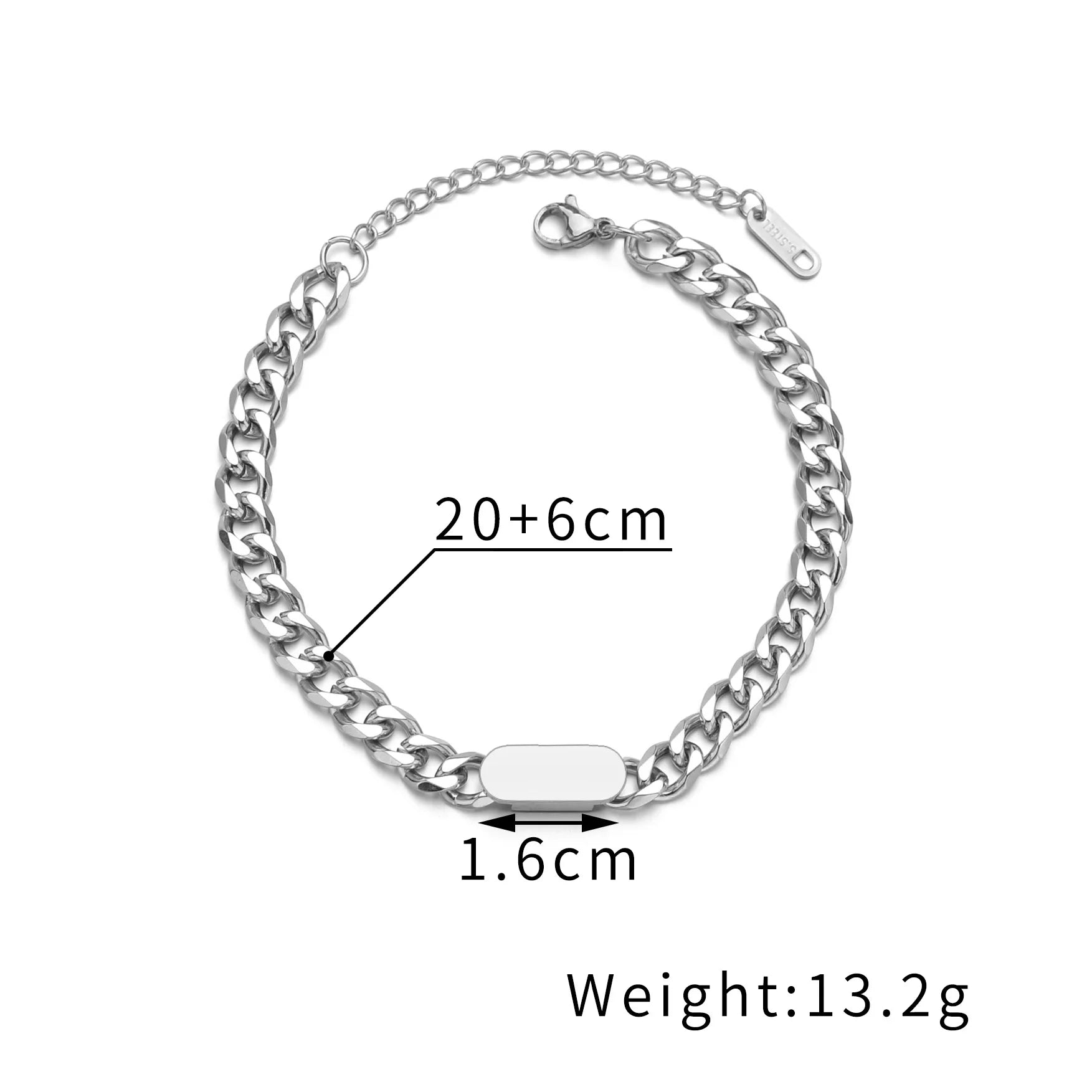 Akizoom Punk Gravur Name Personalisierte Armbänder Goldfarbe Edelstahl Dicke Handkette Individuelles Paar Herren Damen Schmuck Geschenk
