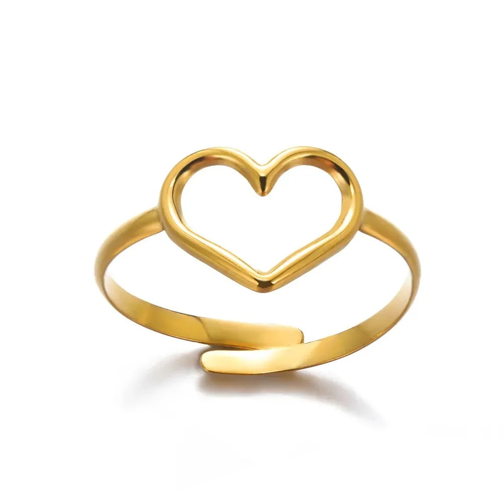 Zirkon Kleine Herzringe für Frauen Minimalismus Herzring Edelstahl Finger Zarter Ring Valentinstag Geschenke Kostenloser Versand