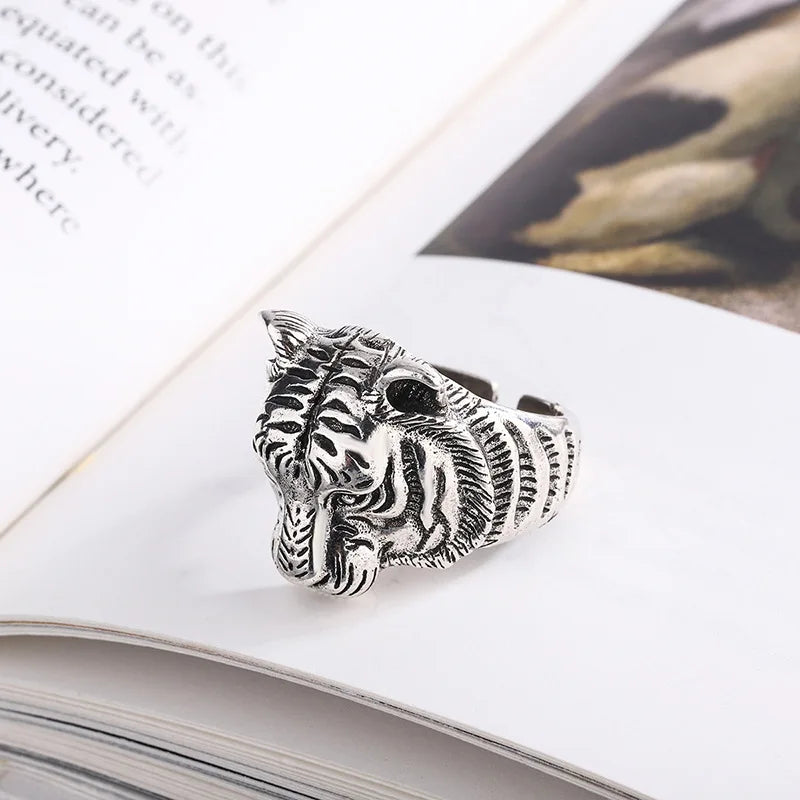 925er Sterlingsilber Tiger Verstellbare Ringe für Damen Verlobung Damenschmuck Accessoires Schmuck