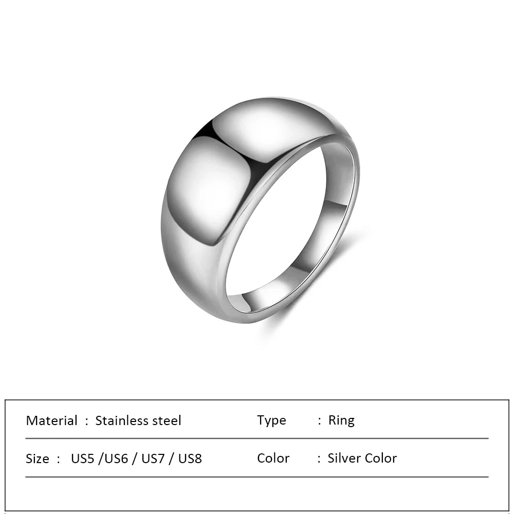 Anillo de acero inoxidable impermeable para mujer, anillo de corazón que no se decolora, anillos de metal elegantes, joyería sencilla, novedad, venta al por mayor, Dropshipping