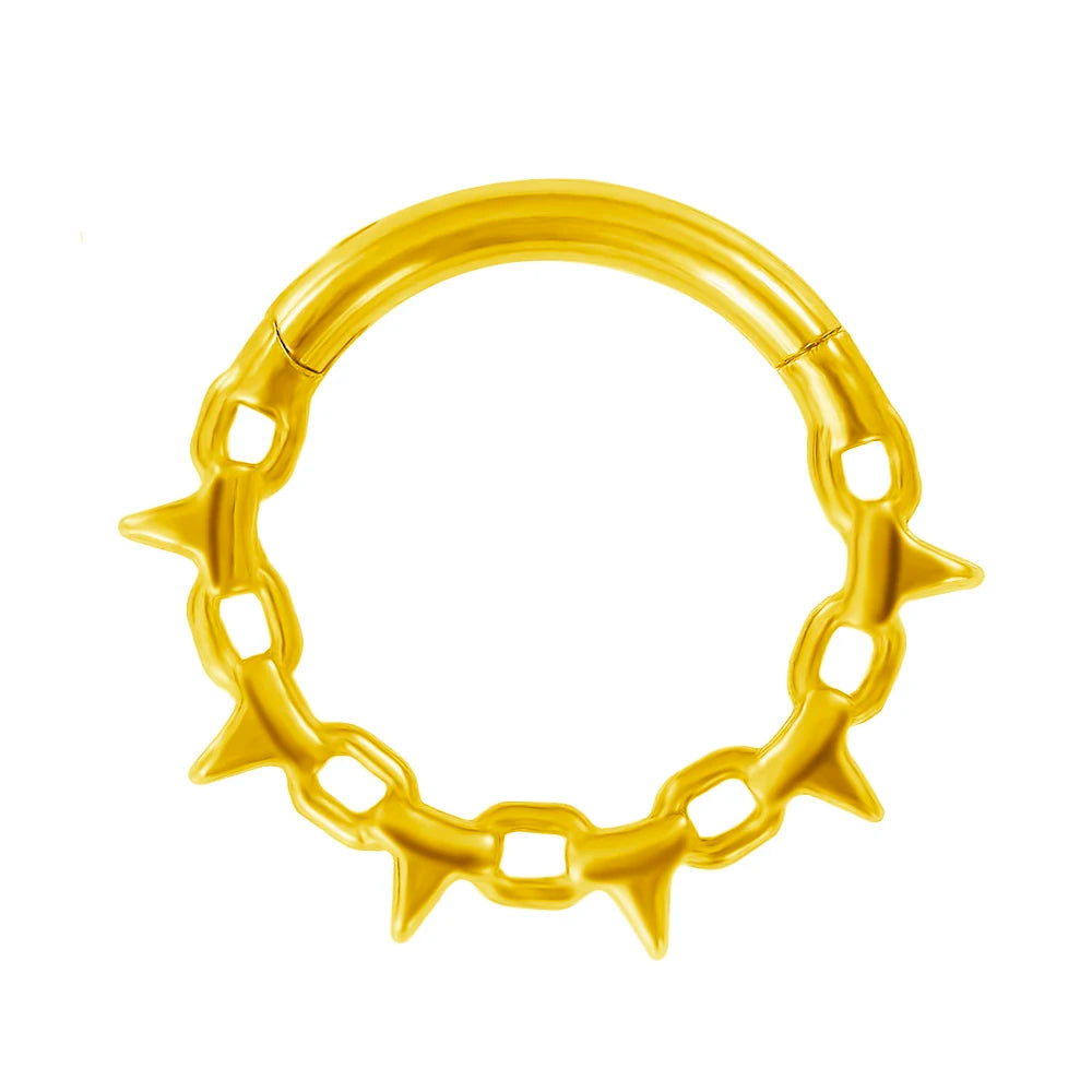 16G Septum Nasenpiercing Scharnier Clicker 316L Edelstahl Daith Clicker Helix Knorpelohrring Kette Körperschmuck
