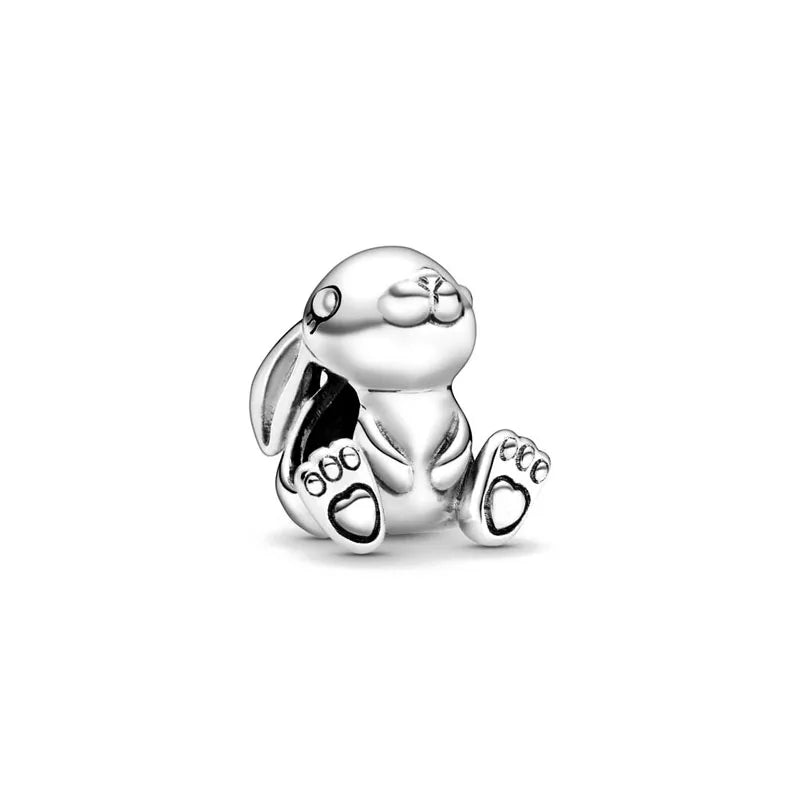 Europäisches Neues 925 Sterling Silber Frühling Neue Rosa Blume Ballon Katze Diy Perlen Charm Passend Europäische S925 Armband Armreifen
