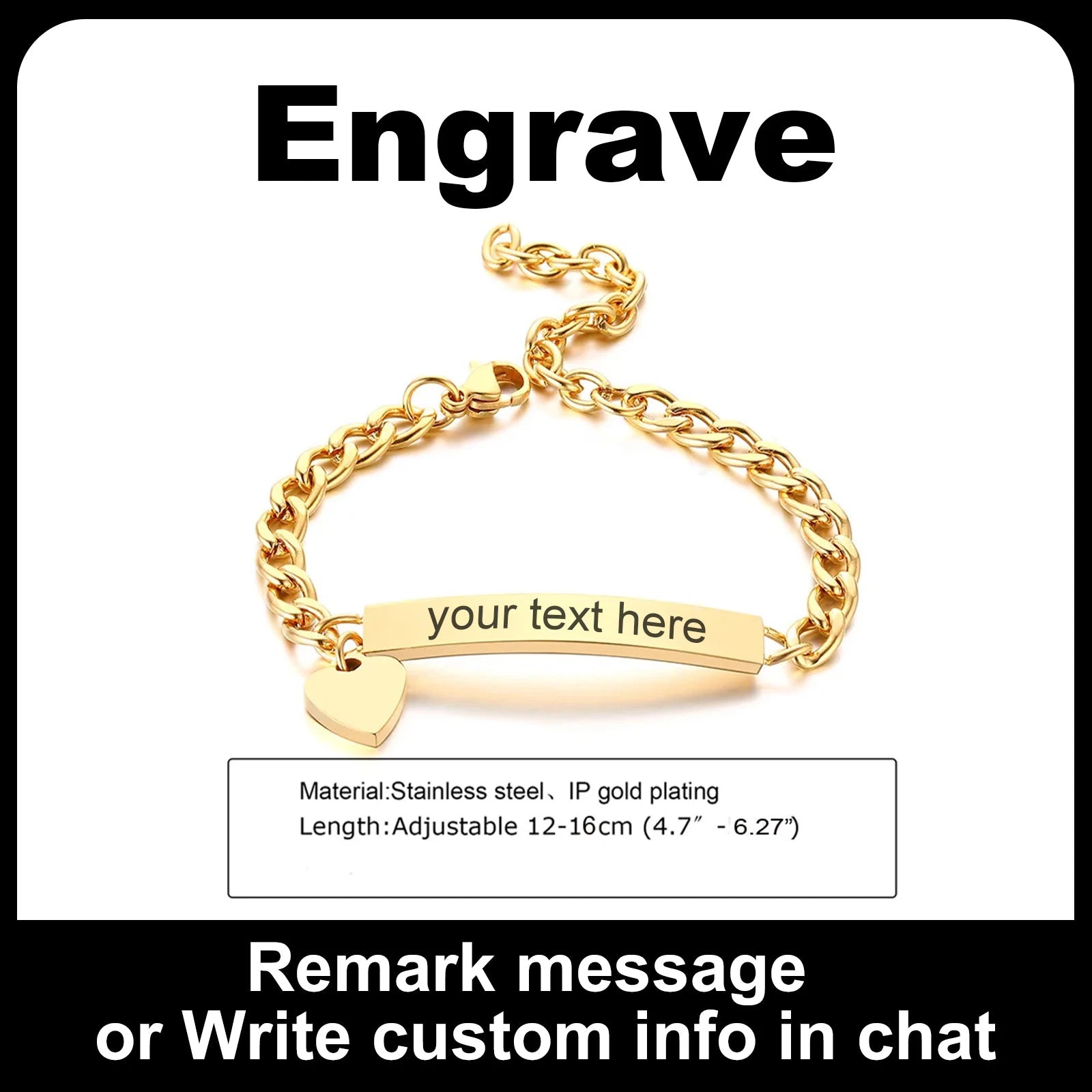Personalisiertes Herz-Armband für kleine Mädchen/Jungen, gravierbares ID-Namensarmband, personalisiertes Edelstahlketten-Geburtstagsgeschenk