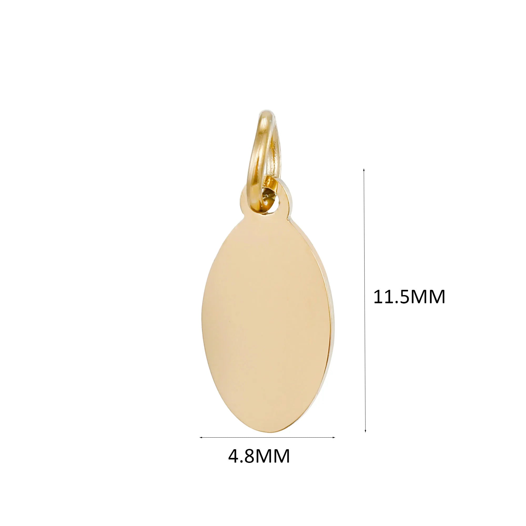 10PCS Anhänger mit individuellem Logo Edelstahl Charms für Halsketten Armbänder 6 Größen zur Auswahl