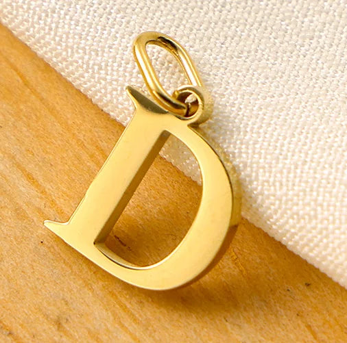 10PCS 26 Letters Stainless Steel Cut Alphabet Pendant for DIY Woman Necklace Ladies Jewelry Accessories Wholesale Dropshipping