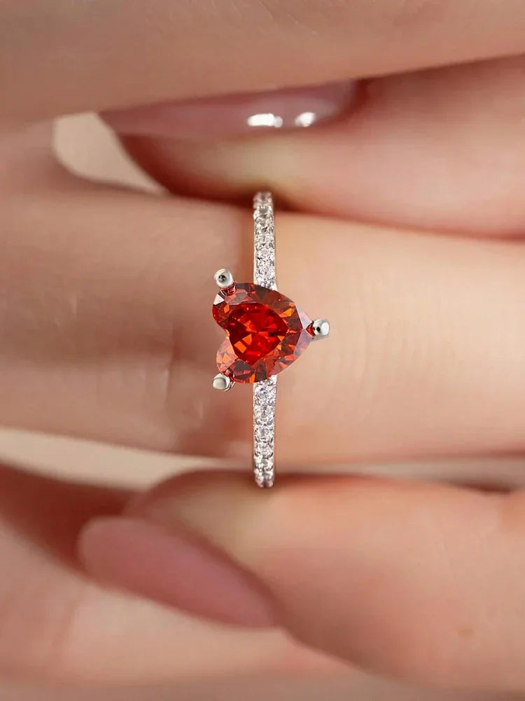 925er Sterlingsilber Fashion Zarter Süßer Rosa Zirkon Ring für Frauen Jubiläum Luxuriöser Personalisierter Hochwertiger Echtschmuck