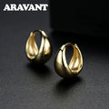Pendientes de aro con diseño de huevo chapado en oro de 18 quilates, plata 925 de 14 mm, joyería de moda para mujer