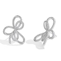 MINTYBOX Pendientes de Moissanita con Lazo para Mujer Plata de Ley S925 Pendientes de Diamante de Laboratorio Lujoso Regalo de Joyería de Compromiso