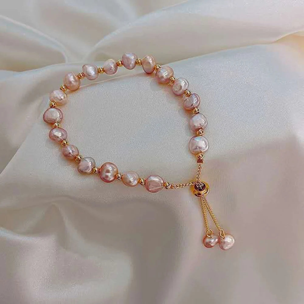 Elegantes Perlenarmband Barocke Kunstperle Damen Armband Armreifen Damen Mode Charmanhänger Schmuck für Geburtstagsgeschenke