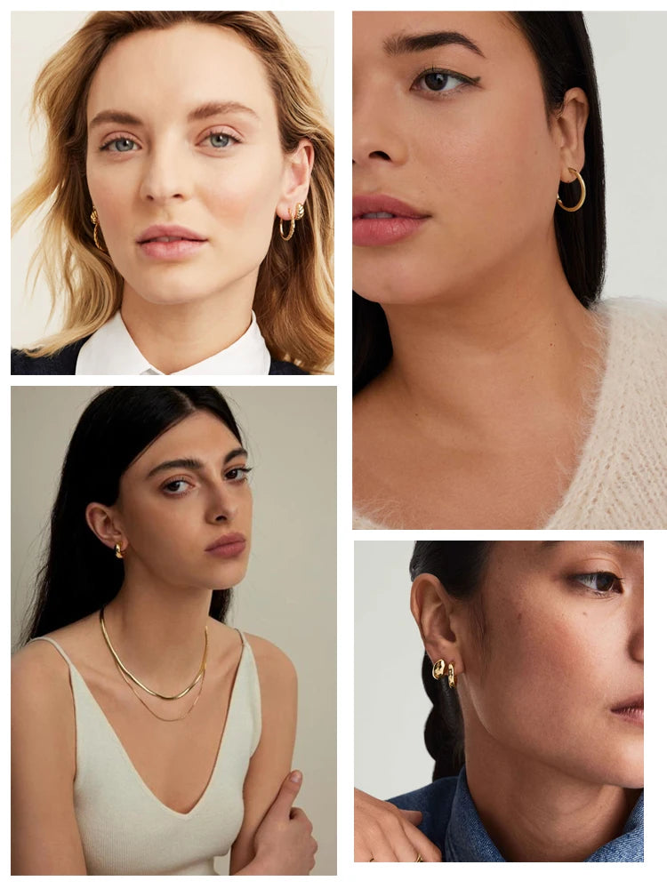 Juego de 24 pares de pendientes de aro pequeños de inspiración vintage para mujer, elegantes adornos geométricos de hierro para llevar a diario, regalos de joyería 2024