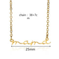 Dainty Mama Necklace Gold Color Stainless Steel Waterproof Choker Mama Letters Nameplate Necklaces Jewelry Gift For Mom And Wife