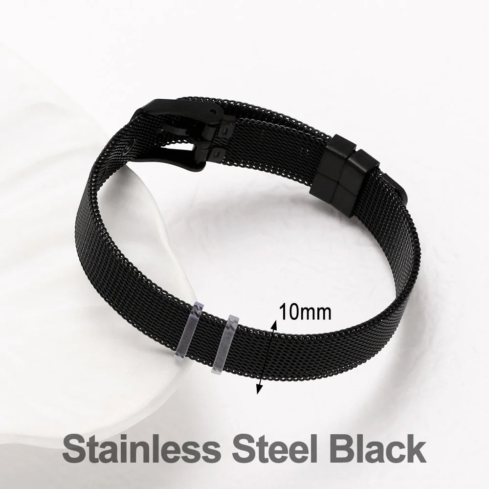 FLOLA DIY 26 Buchstaben Personalisierte Namensarmbänder für Damen Gold Silber Farbe Breites Band Initial Armbänder Handgemachter Schmuck brtd91