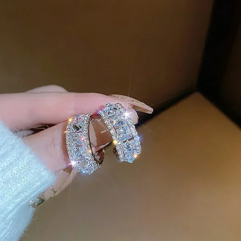 Französische High-End-Ohrringe aus braunem Kristall für Damen, modisch, luxuriös, personalisiert, Alltagsaccessoires, Abschlussballschmuck, Jubiläumsgeschenke