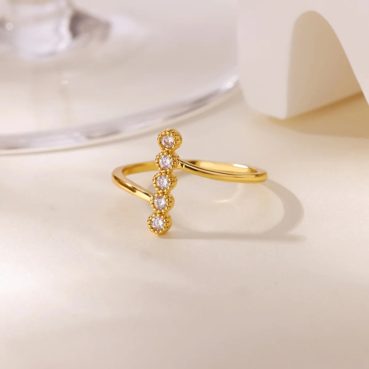Luxus Opal Zirkon Sonnenringe für Damen Mädchen Edelstahl Goldfarbe Offener Ring 2025 Neue Mode Hochzeit Paar Schmuck Geschenk