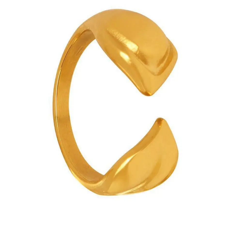 Anillo de acero inoxidable impermeable para mujer, anillo de corazón que no se decolora, anillos de metal elegantes, joyería sencilla, novedad, venta al por mayor, Dropshipping