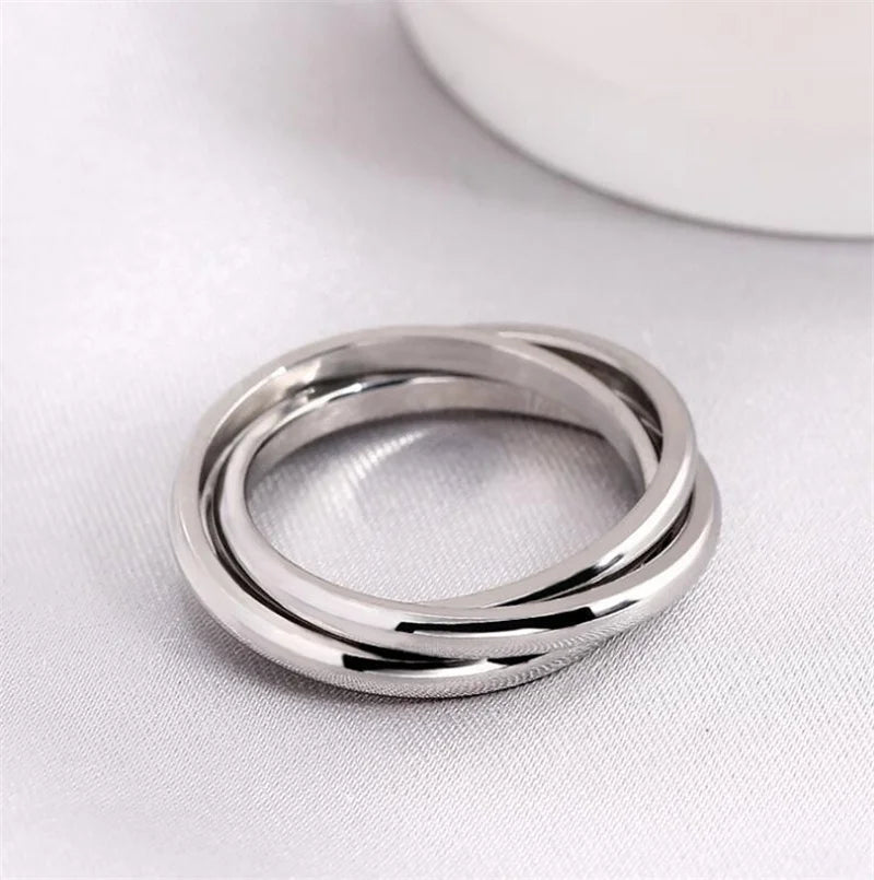 Spinning Anxiety Relaxing Rings For Couple Rotating Stainless Steel Moon And Star Love Band Fidget Rings  Anillo Antiestres