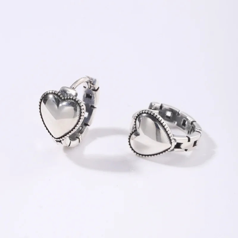 925er Sterling Silber Herz Ring Ohrringe für Damen Hochzeit Luxus Schmuck Freunde Geschenk Schmuck Kostenloser Versand Argent 925