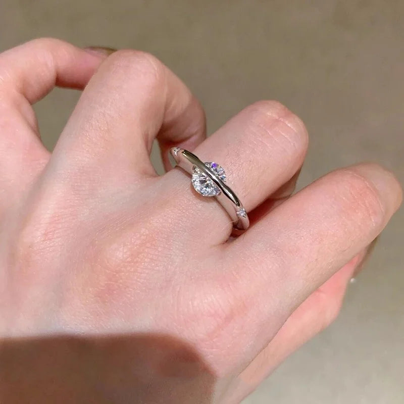 Anillo de Plata de Ley 925 con Planeta Personalizado y Circonita Avanzada para Mujer Boda Fiesta Uso Diario Joyería de Alta Calidad Regalo