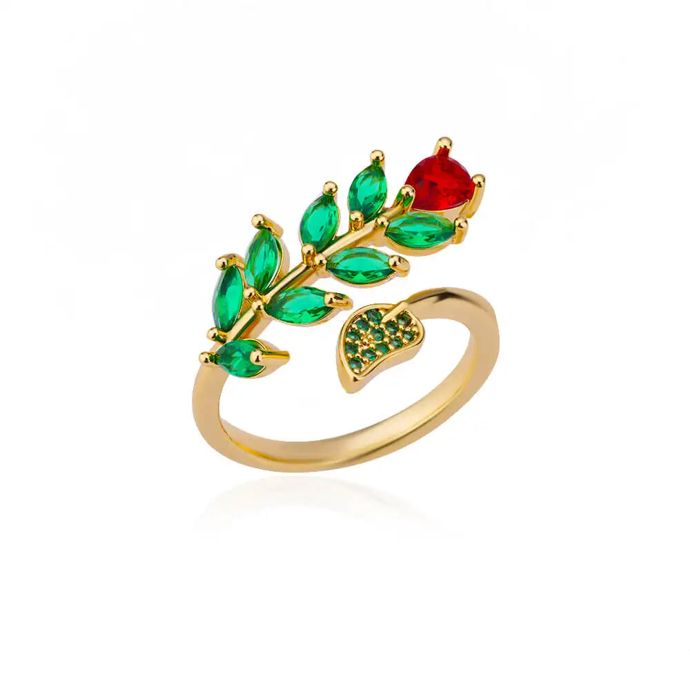 Luxuriöse Rosenblüten-Zirkon-Ringe für Frauen, goldfarben, Edelstahl, modischer Schmetterlingsring 2023, ästhetischer Hochzeitsschmuck, Geschenk