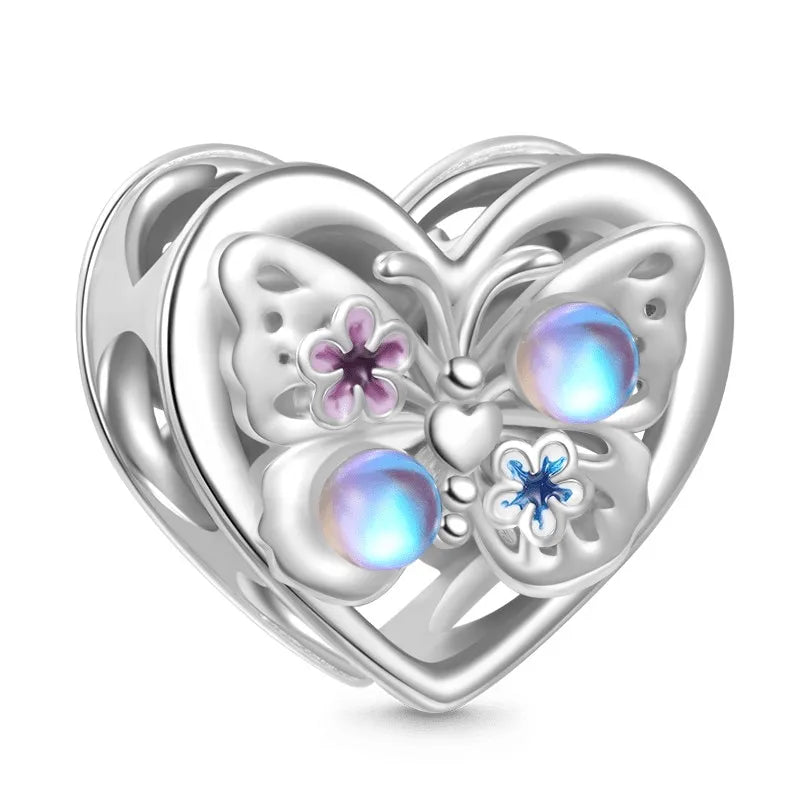 2026 925 Silber Blume, Schmetterling, Highland-Kuh, Motorrad-Anhänger passend für europäisches Original-Armband DIY Schmuck Exquisiter Schmuck