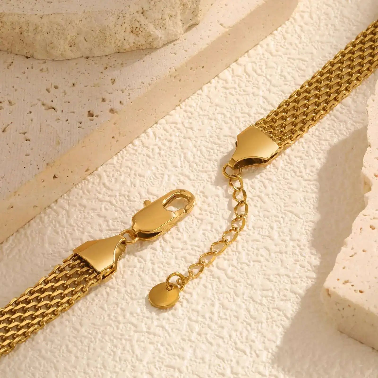 Edelstahlarmband für Damen, Gliederarmband aus Edelstahl, 3 mm/4 mm/6 mm, vergoldetes italienisches Kettenarmband, Schmuckgeschenk, anlaufbeständig
