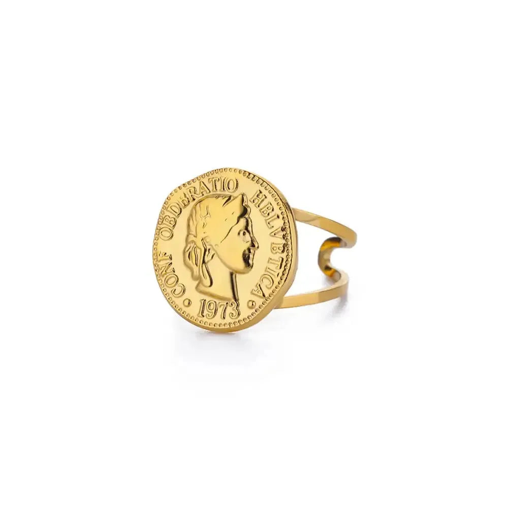 Vintage Jungfrau Maria offener Ring für Damen Edelstahl Gold Farbe Religiöser Ring Jesus Christlicher Schmuck Party Geschenk