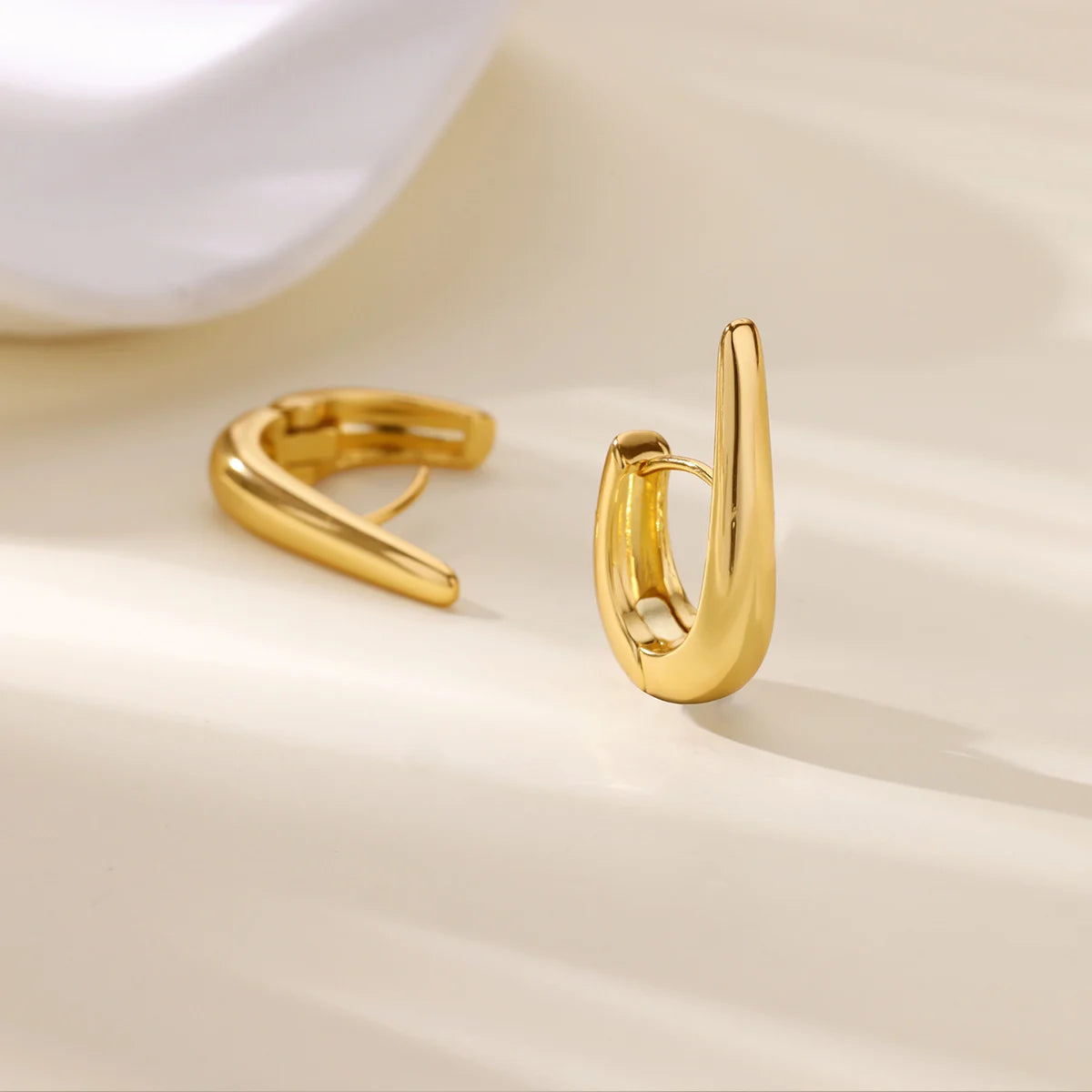 Elegante quadratische Ohrringe für Damen und Mädchen, Creolen aus Edelstahl, luxuriöser Schmuck für Hochzeit und Verlobung, ästhetisch, Aretes