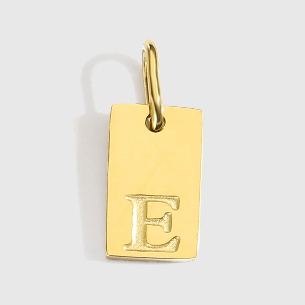Alphabet-Anhänger für Halsketten, Edelstahl-Schmuck, DIY gravierte Schriftzüge, Accessoires, Damenschmuck