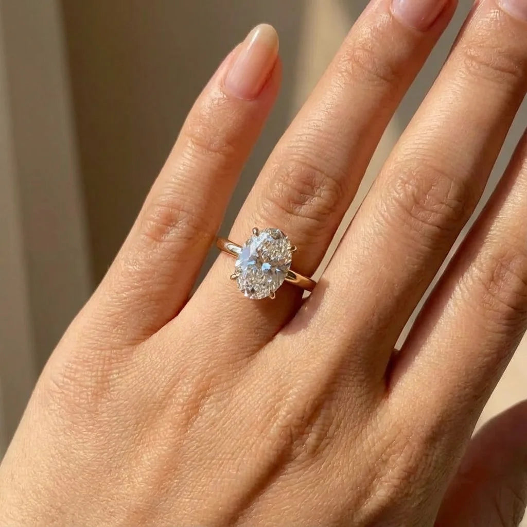 925 Sterling Silber Zirkon Wunderschöne glänzende ovale Steinringe für Frauen Verlobung Hochzeit Luxus hochwertige feine Schmuckgeschenk