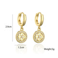 NEWBUY Fashion Gold Color Copper Geometric Earrings Luxury CZ Elephant Charm Dangle Earring Female Party Jewelry Accessories