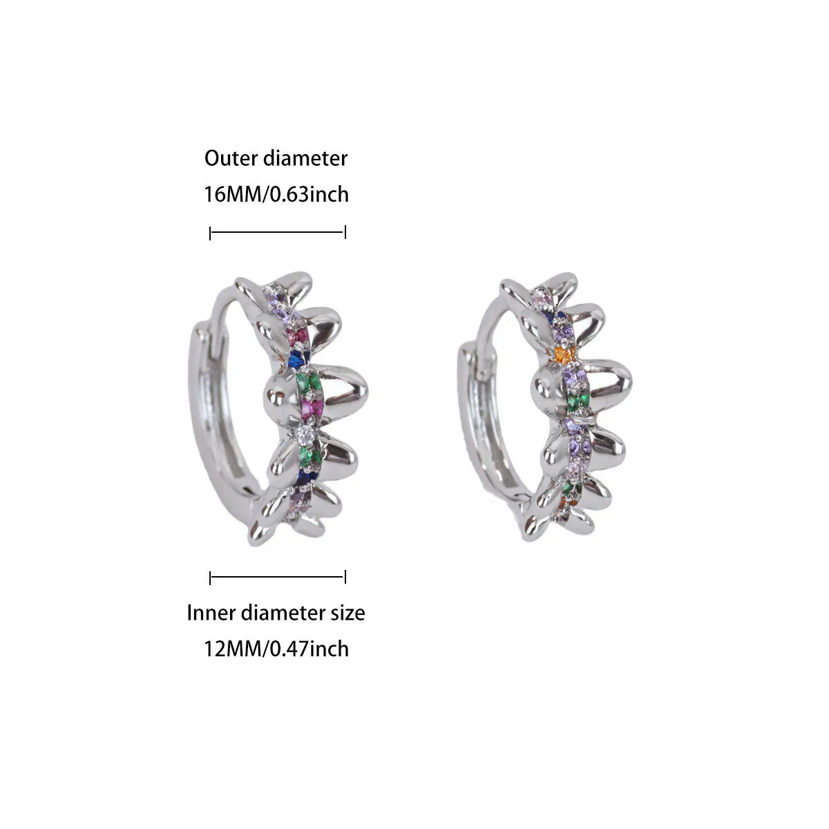 Geometrische Zirkonia-Creolen für Damen, Edelstahl, goldfarben, Piercing-Ohrring, 2025, neue Mode, Hochzeit, Paar-Schmuck