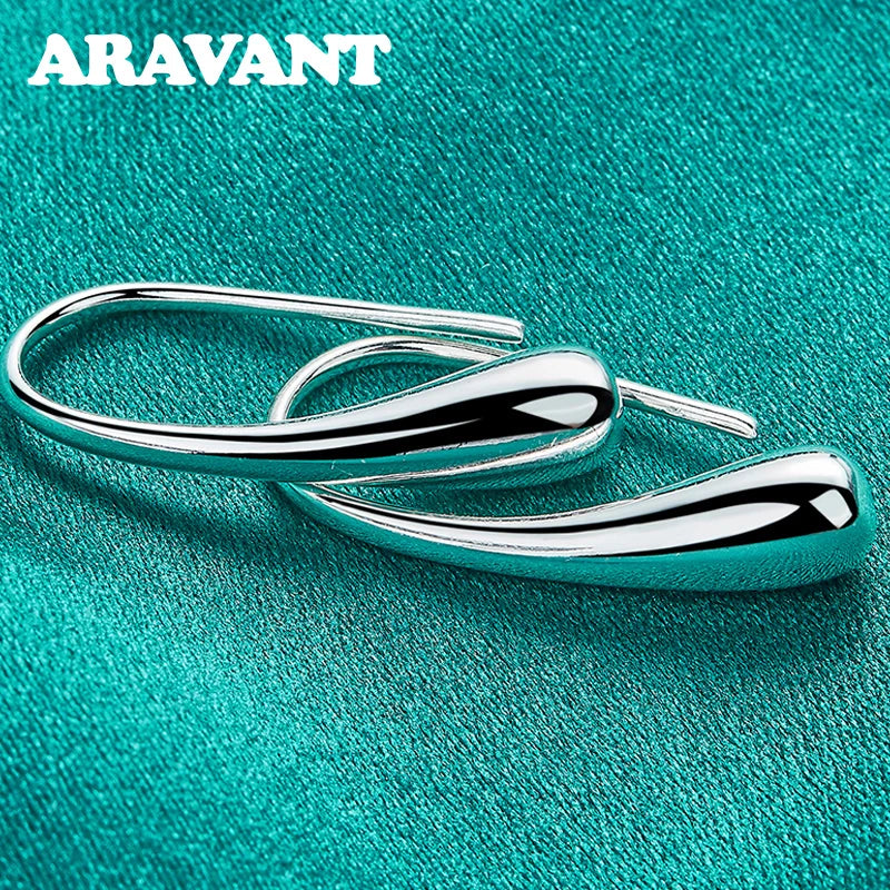 Aravant 925 Sterling Silber Wassertropfen Ohrringe für Damen Mode Hochzeit Schmuck Geschenke