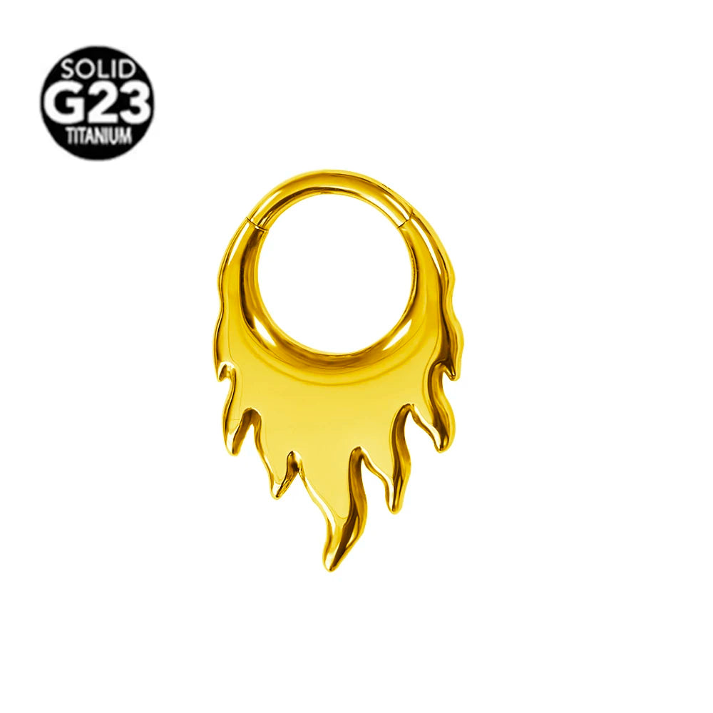 G23 Titanio Abeja Septum Aro Nariz Piercing Joyería Corporal 16G Segmento Lunar Serpiente Clicker Hélice Oreja Cartílago Corazón Daith Aro
