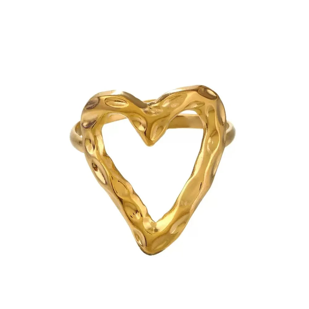 Wasserdichter, hohler Edelstahl-Fingerring der Spitzenklasse, trendig für Frauen, personalisierter Schmuck Großhandel
