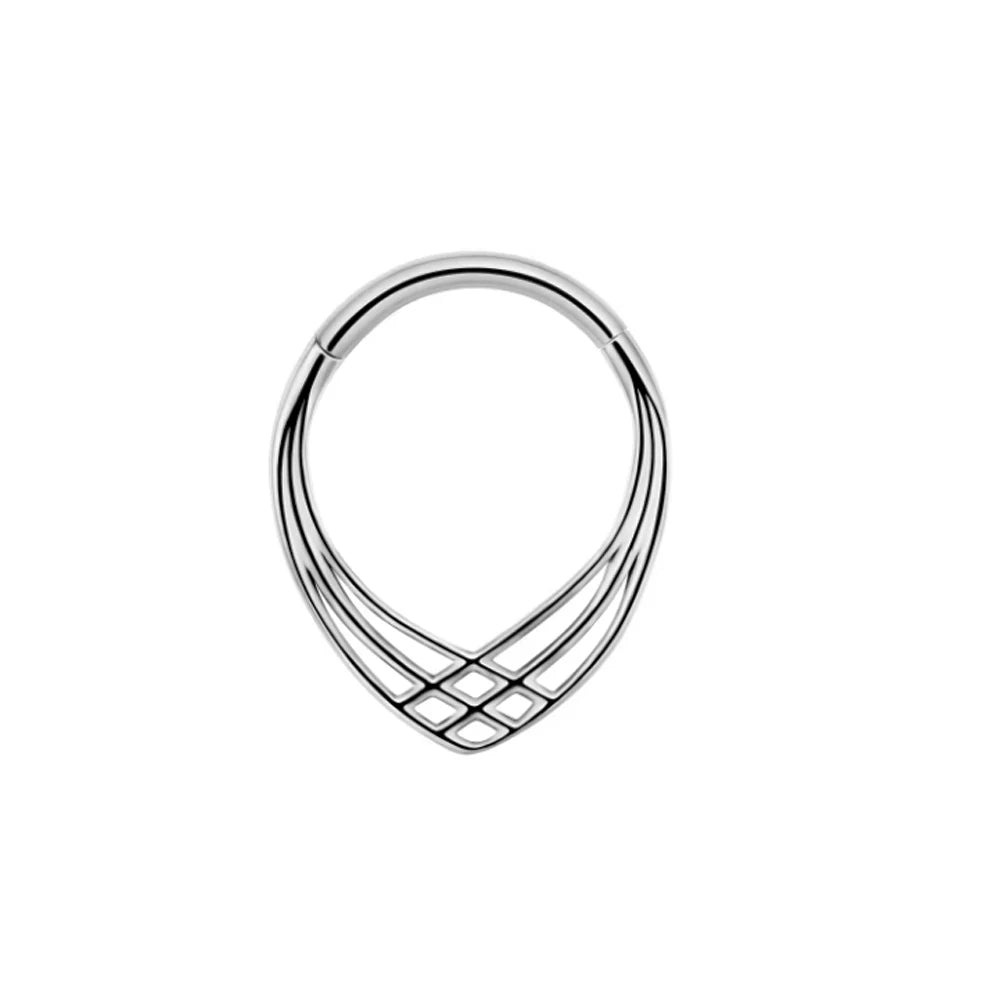 16G Septum Nasenpiercing Scharnier Clicker 316L Edelstahl Daith Clicker Helix Knorpelohrring Kette Körperschmuck