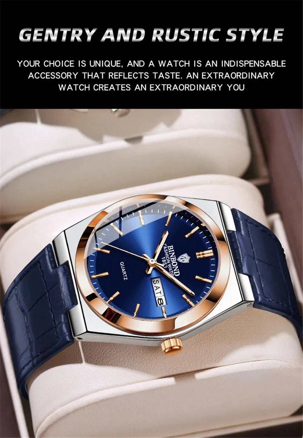 2026 Relojes de Pulsera de Cuarzo de Moda de Cuero Casual para Negocios Reloj Dorado Hombres Reloj de Lujo Relojes Automáticos Regalos para Hombres Montre Homme