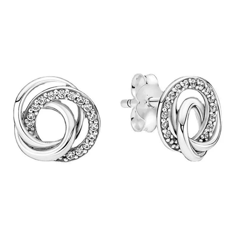 Weihnachten Neu 925er Silber Schmetterling Blau Herz Rot Zirkonia Ohrstecker, Passend für Damen Charm Schmuck Geschenke Hochzeit