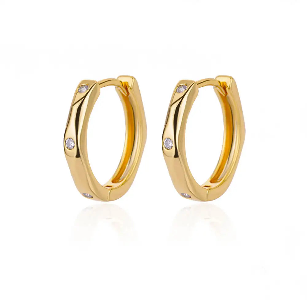 Vintage Runde Edelstahl Creolen für Damen Vergoldete Ohrringe 2023 Trend Statement Ohrschmuck Weihnachtsgeschenk