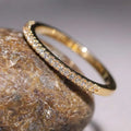 925 Sterling Silber 2mm Fashion Simplicity Halbvoller Zirkon Stapelbarer Schlichter Ring für Damen Täglich Personalisierter Feiner Schmuck