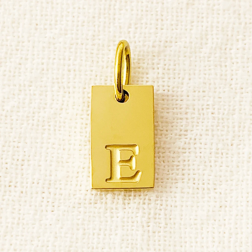 SUNIBI Dije de dije del alfabeto para collares, joyería de acero inoxidable, accesorios de letras grabadas DIY, joyería de moda para mujer