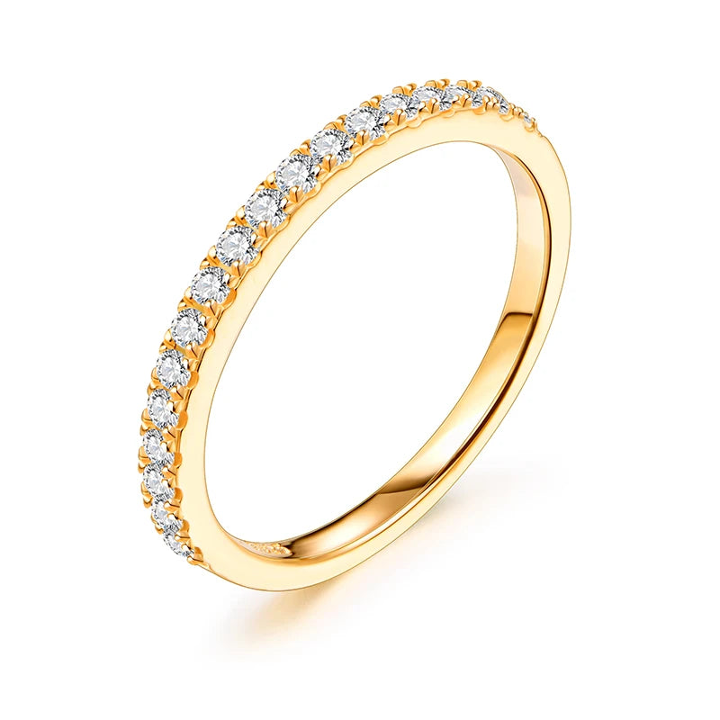 MINTYBOX Anillo de boda de moissanita, plata de ley 925, brillantes de 1,5 mm, anillos de diamante para mujer, todos pasan la prueba, joyería fina