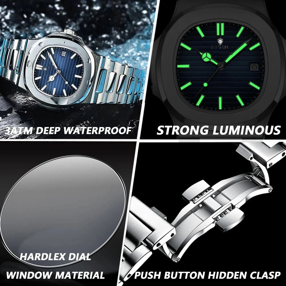 Nuevos Regalos de Relojes de Pulsera de Cuarzo de Moda para Hombre, Estilo Clásico, Deporte, Fecha, Reloj Digital, Reloj de Lujo para Hombre, Relojes Automáticos para Hombre