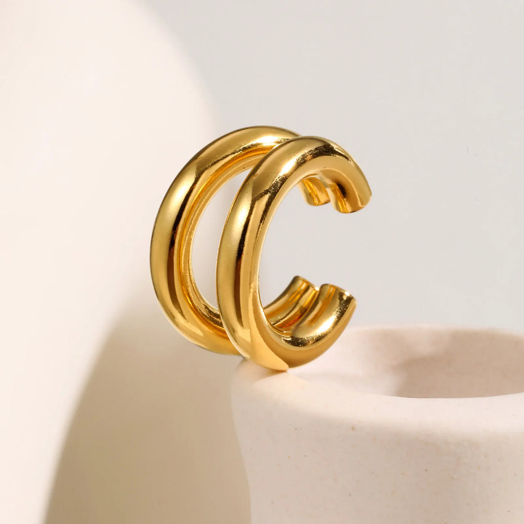 Dicke Ohrklemme, Nicht-Piercing Clip On Knorpelohrring aus Edelstahl, Fake Helix Knorpelschmuck für Frauen, ein Stück